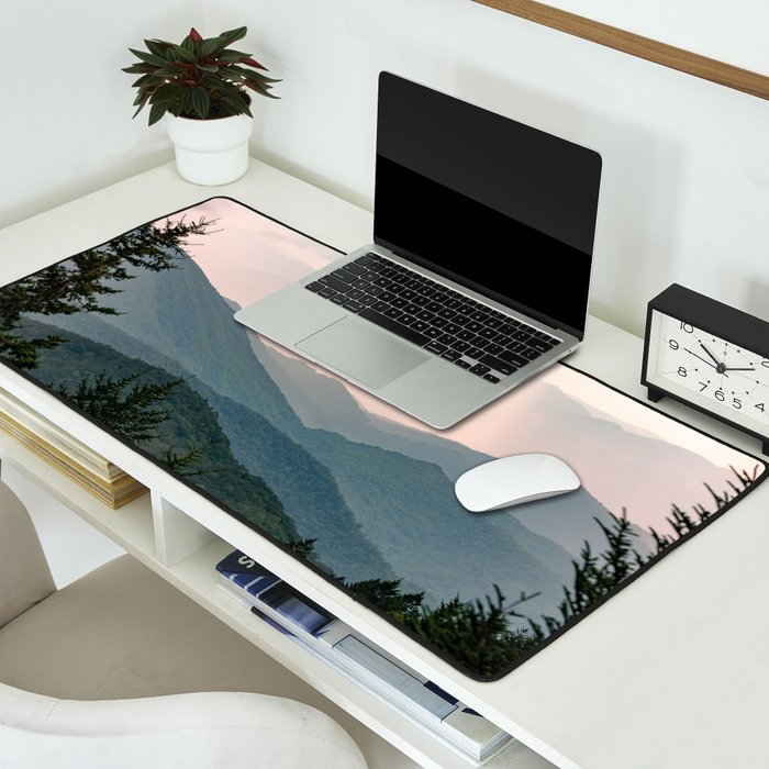 Smoky Mountain Pastel Sunset Desk Mat Gallery Image 2