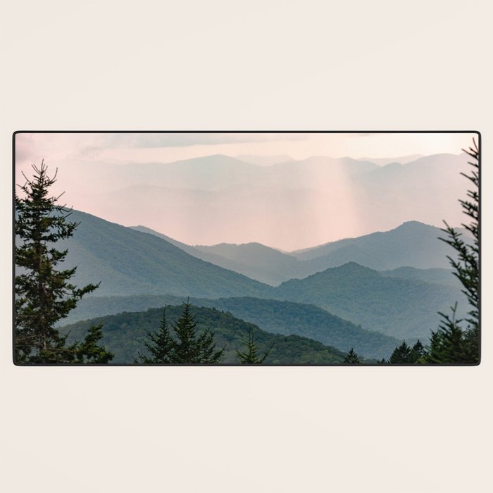 Smoky Mountain Pastel Sunset Desk Mat Gallery Image 3