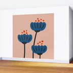 Flower Market Stockholm, Blue Playful Fowers Wall Mural Gallery Image 2