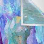 PURPLE AMETHYST CRYSTALS & BLUE-GREEN AQUAMARINE Wall Tapestry Gallery Image 3