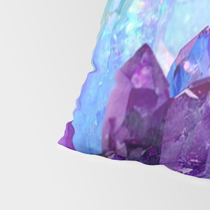 PURPLE AMETHYST CRYSTALS & BLUE-GREEN AQUAMARINE Pillow Sham Gallery Image 4