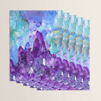 PURPLE AMETHYST CRYSTALS & BLUE-GREEN AQUAMARINE Wrapping Paper Gallery Image 3