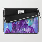 PURPLE AMETHYST CRYSTALS & BLUE-GREEN AQUAMARINE Laptop Sleeve Gallery Image 2