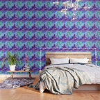 PURPLE AMETHYST CRYSTALS & BLUE-GREEN AQUAMARINE Wallpaper Gallery Image 3