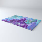 PURPLE AMETHYST CRYSTALS & BLUE-GREEN AQUAMARINE Rug Gallery Image 3