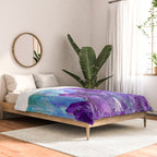 PURPLE AMETHYST CRYSTALS & BLUE-GREEN AQUAMARINE Comforter Gallery Image 2