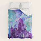 PURPLE AMETHYST CRYSTALS & BLUE-GREEN AQUAMARINE Comforter Gallery Image 6