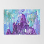 PURPLE AMETHYST CRYSTALS & BLUE-GREEN AQUAMARINE Rug Gallery Image 2