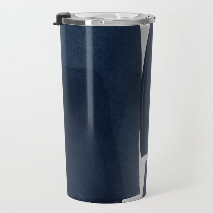 Minimalist Painting Blue I, Navy Decor Travel Mug Gallery Image 3