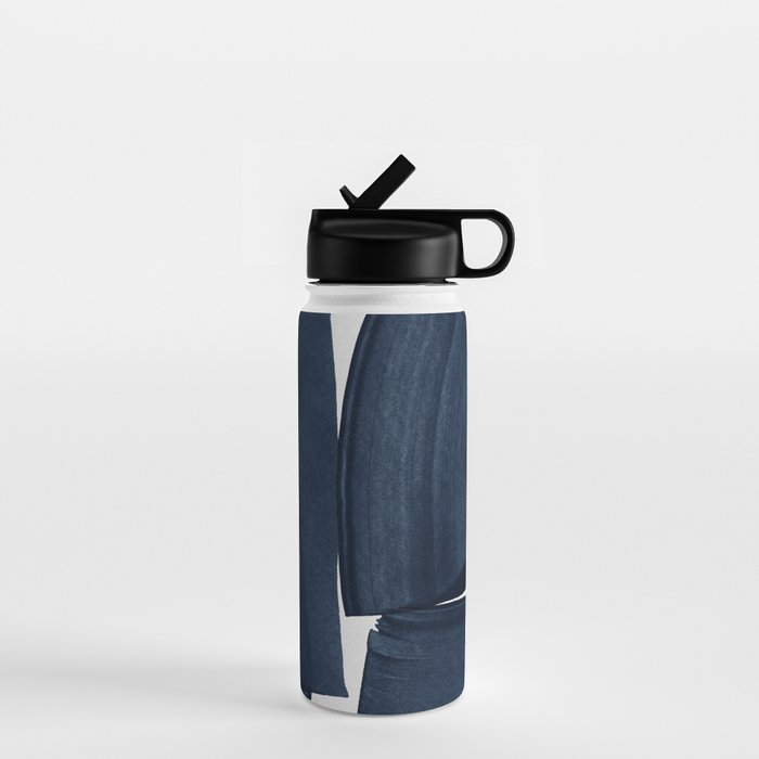 Minimalist Painting Blue I, Navy Decor Water Bottle Gallery Image 1
