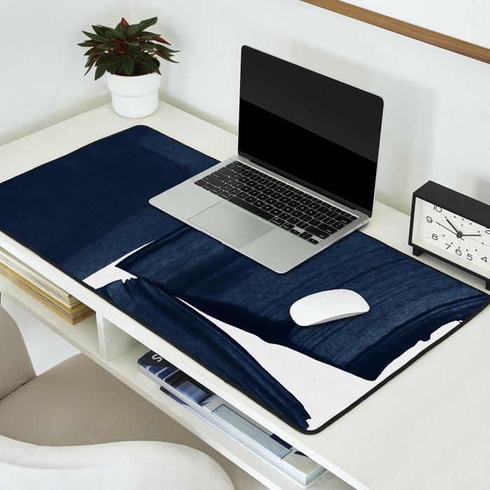 Minimalist Painting Blue I, Navy Decor Desk Mat Gallery Image 2