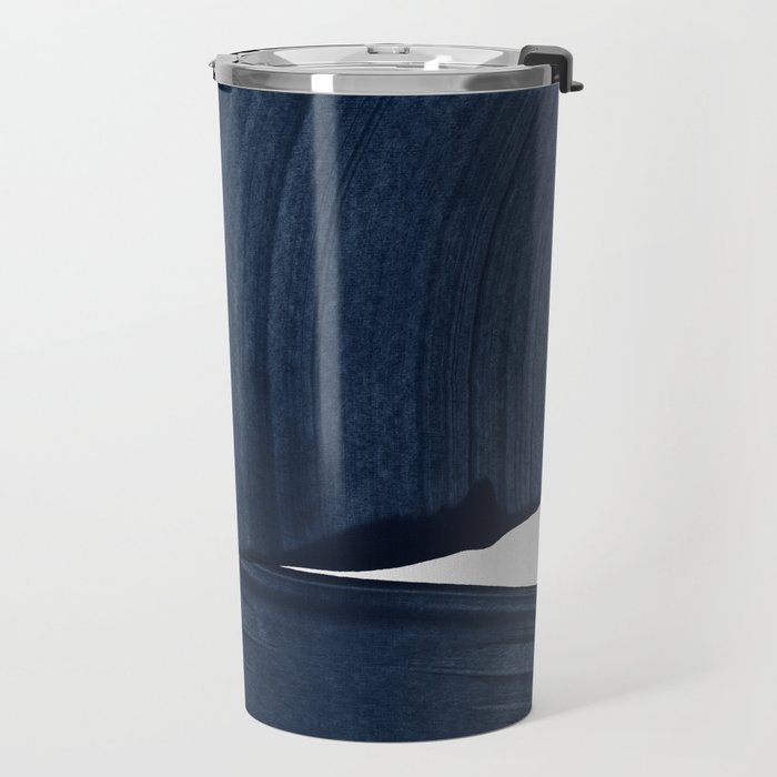Minimalist Painting Blue I, Navy Decor Travel Mug Gallery Image 2
