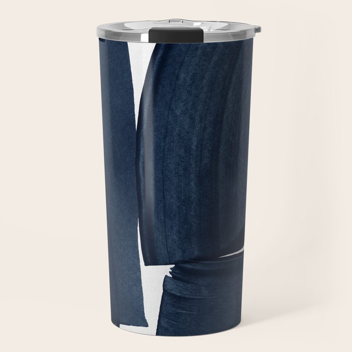 Minimalist Painting Blue I, Navy Decor Travel Mug Gallery Image 1