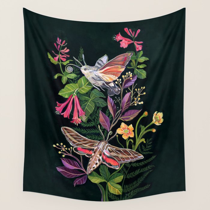 Hummingbird Moth Wall Tapestry Gallery Image 4