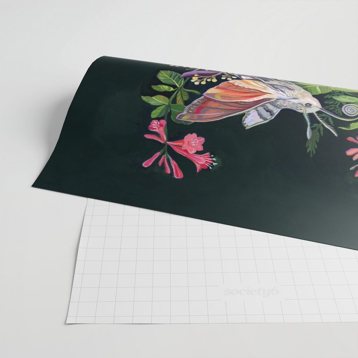 Hummingbird Moth Wrapping Paper Gallery Image 2