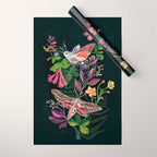 Hummingbird Moth Wrapping Paper Gallery Image 1