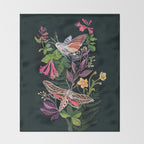 Hummingbird Moth Throw Blanket Gallery Image 2