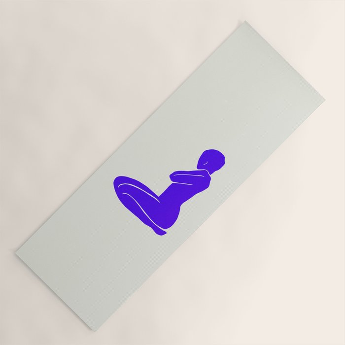 Nude I: Electric Ultramarine Blue Edition Yoga Mat Gallery Image 1
