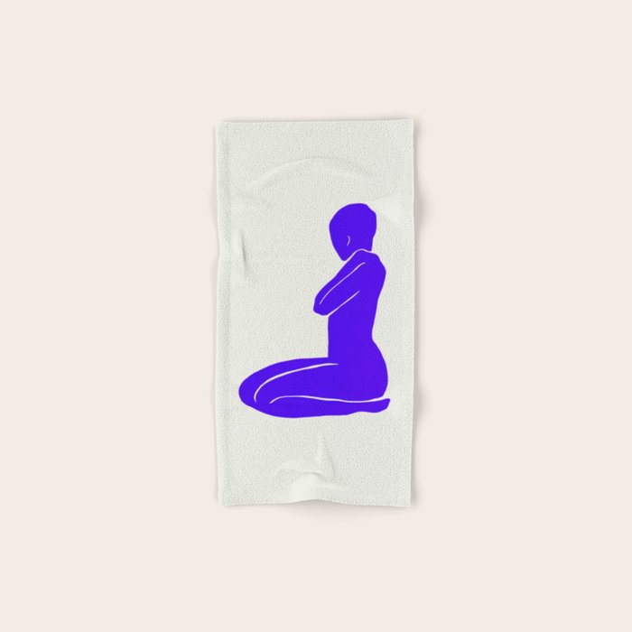 Nude I: Electric Ultramarine Blue Edition Bath Towel Gallery Image 1