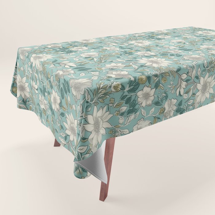 Elegant Vintage Floral Pattern Tablecloth Gallery Image 1
