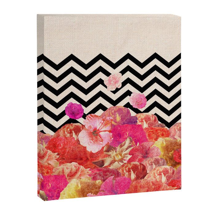 Chevron Flora II Canvas Print Gallery Image 1