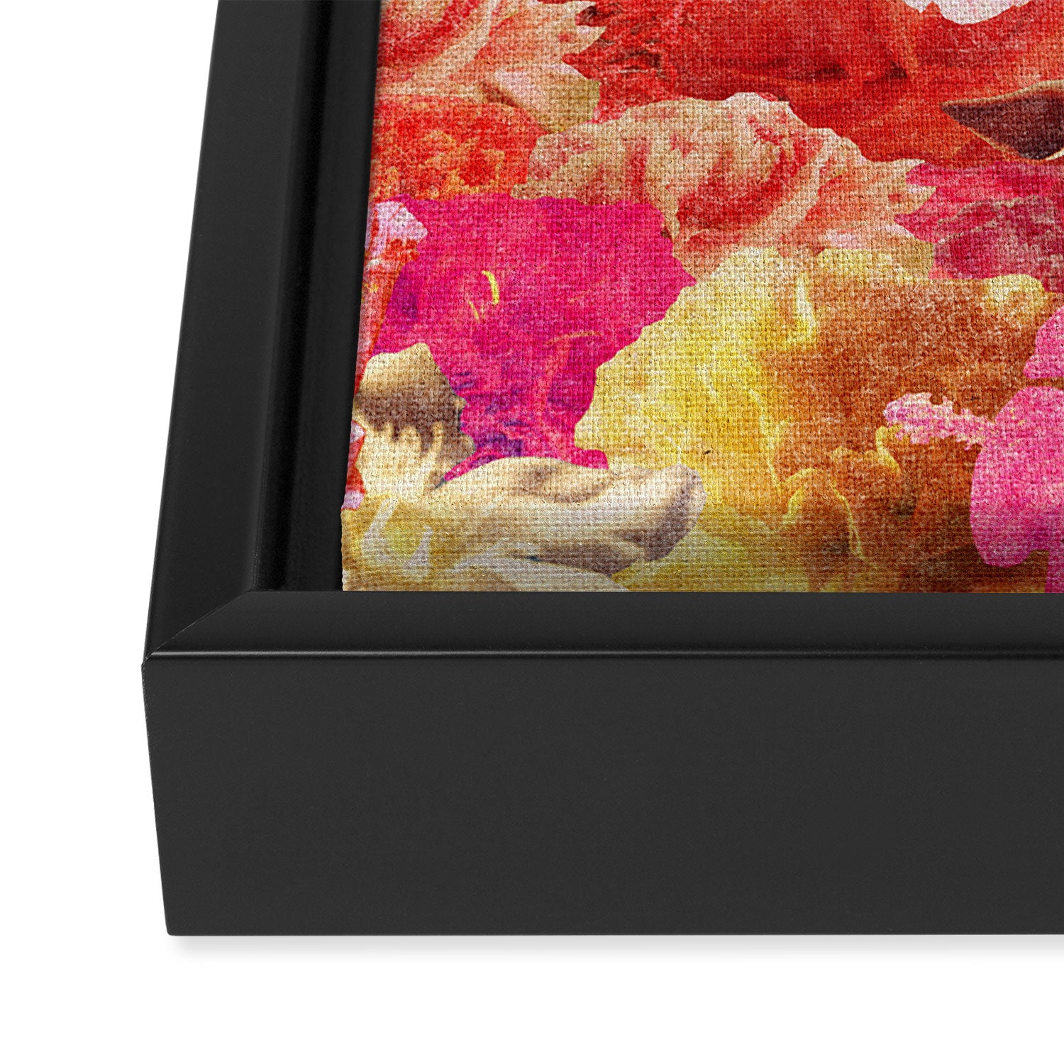 Chevron Flora II Framed Canvas Print Gallery Image 3