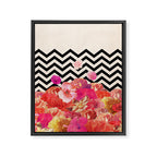 Chevron Flora II Framed Canvas Print Gallery Image 8