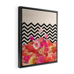 Chevron Flora II Framed Canvas Print Gallery Image 2