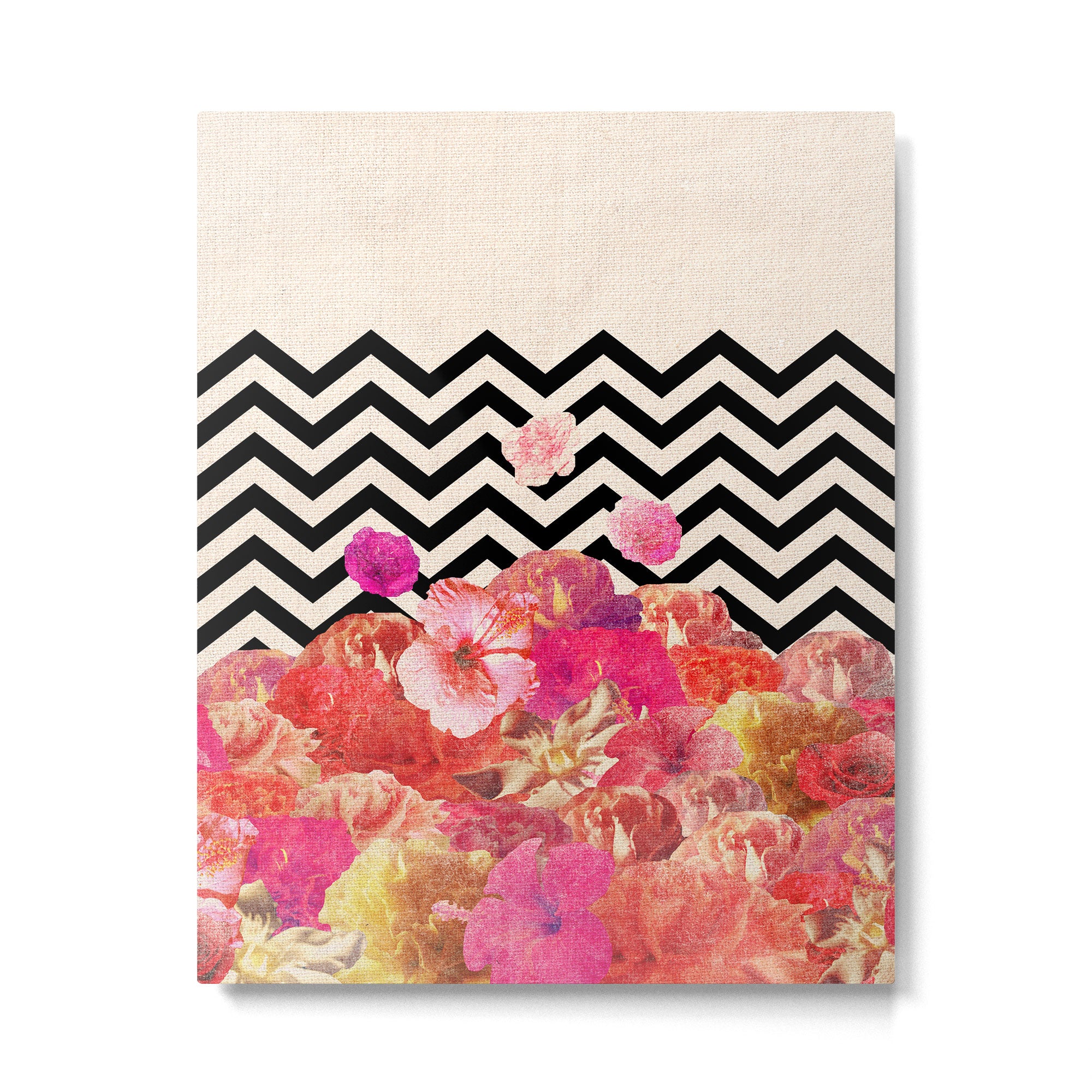 Chevron Flora II Metal Print Gallery Image 6
