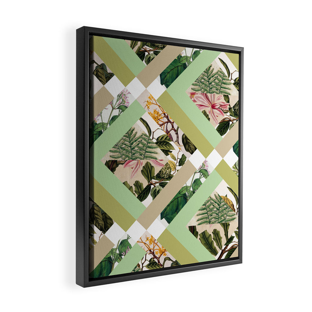 Cubed Vintage Botanicals Framed Canvas Print Gallery Image 2