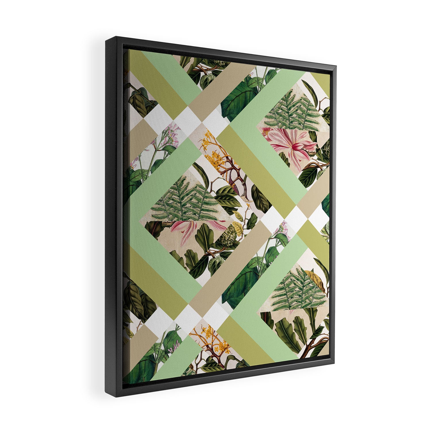 Cubed Vintage Botanicals Framed Canvas Print Gallery Image 2