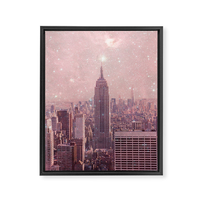 Stardust Covering New York Framed Canvas Print Gallery Image 1