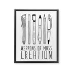 weapons of mass creation Framed Canvas Print Gallery Image 8