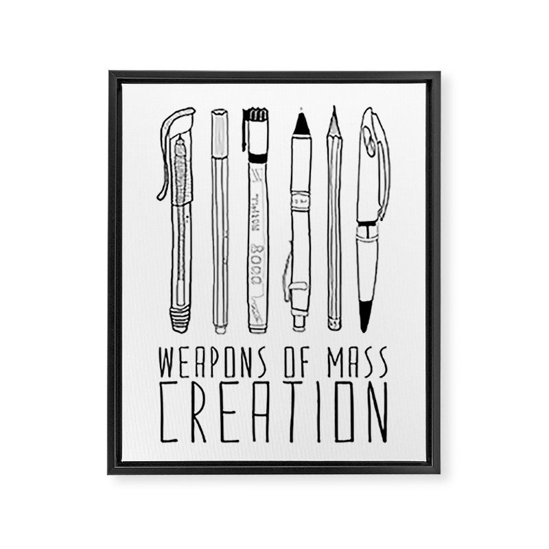 weapons of mass creation Framed Canvas Print Gallery Image 8
