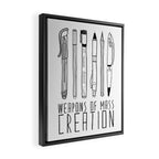 weapons of mass creation Framed Canvas Print Gallery Image 2