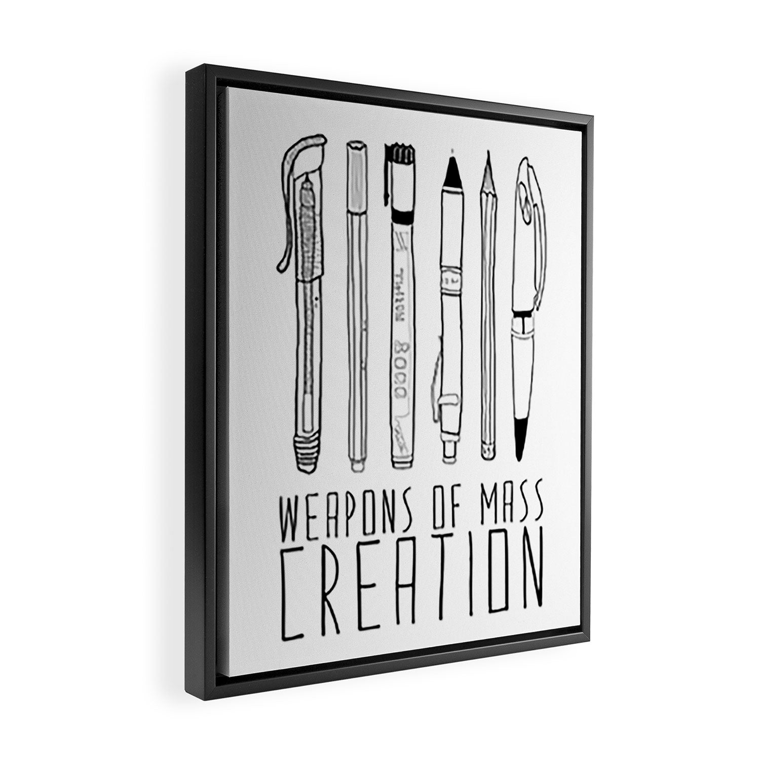 weapons of mass creation Framed Canvas Print Gallery Image 2