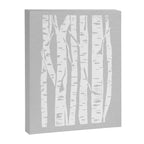 Woodcut Birches Grey Canvas Print Gallery Image 8
