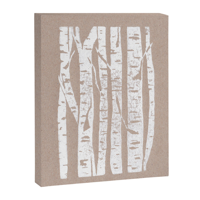 Woodcut Birches Canvas Print Gallery Image 1