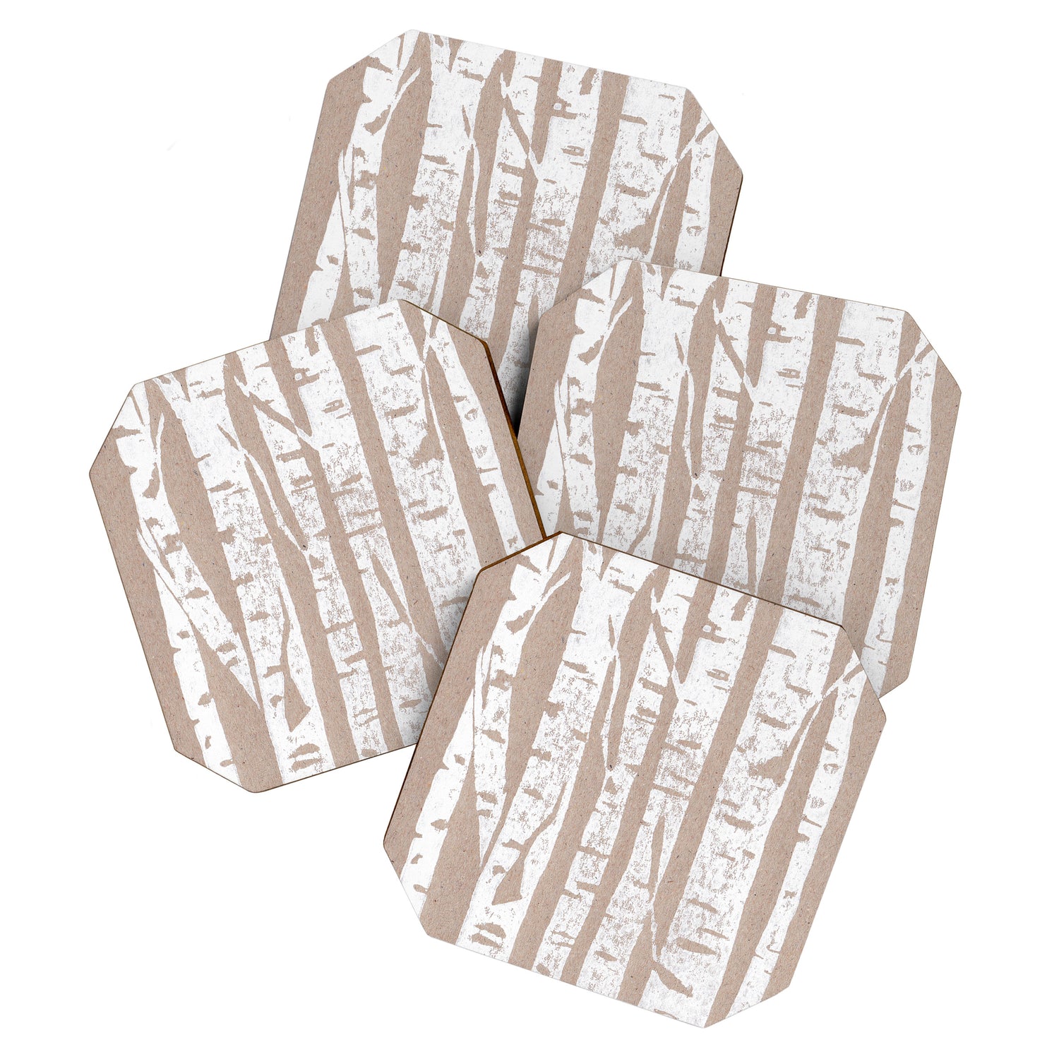 Woodcut Birches Coaster Gallery Image 1