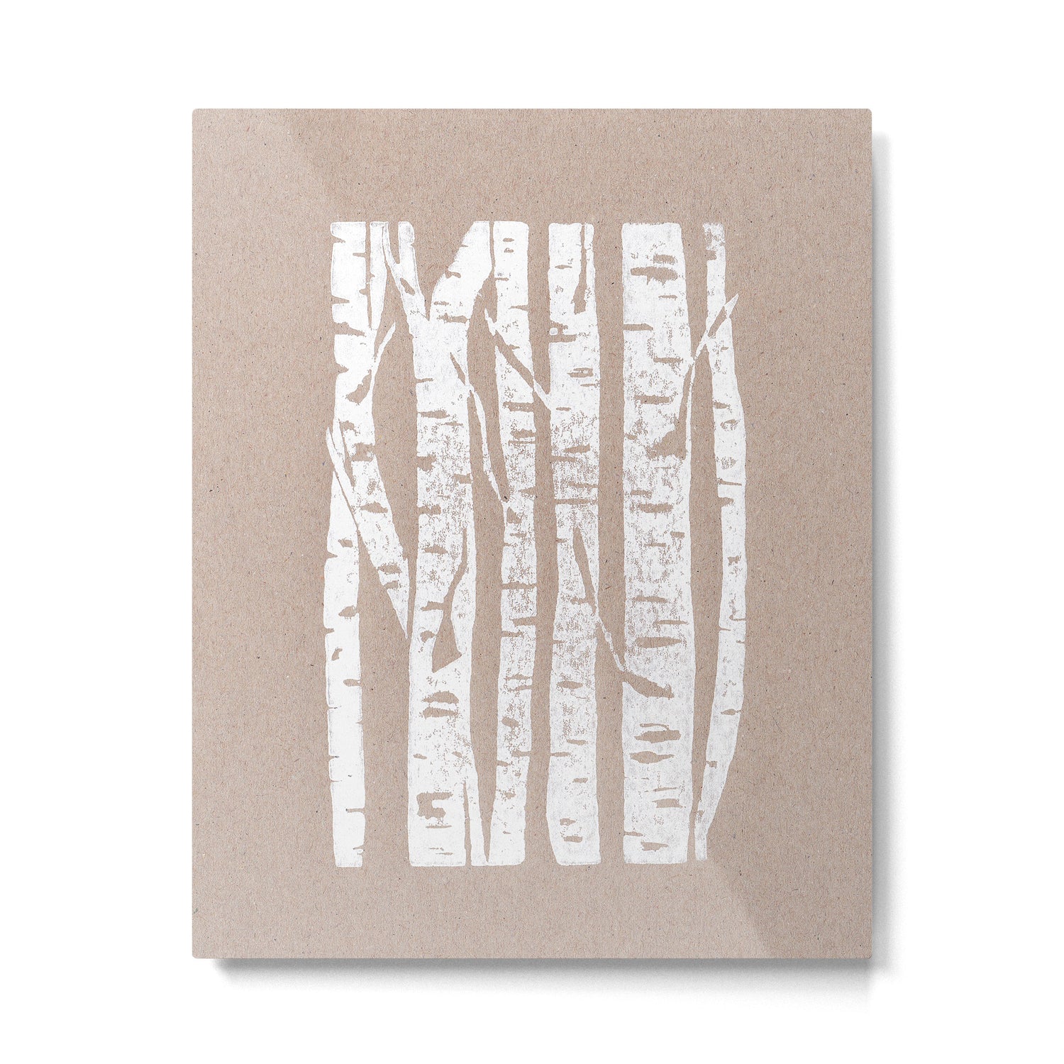 Woodcut Birches Metal Print Gallery Image 6