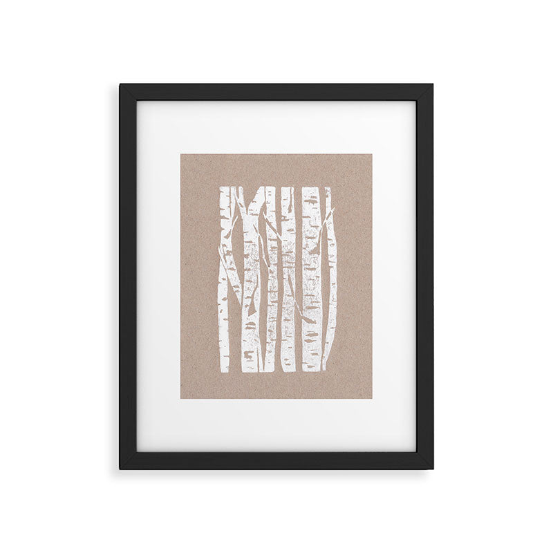Woodcut Birches Framed Art Print Gallery Image 6