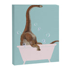 Brachiosaurus in Bathtub Canvas Print Gallery Image 8