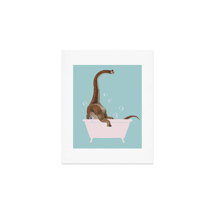 Brachiosaurus in Bathtub Art Print Gallery Image 1