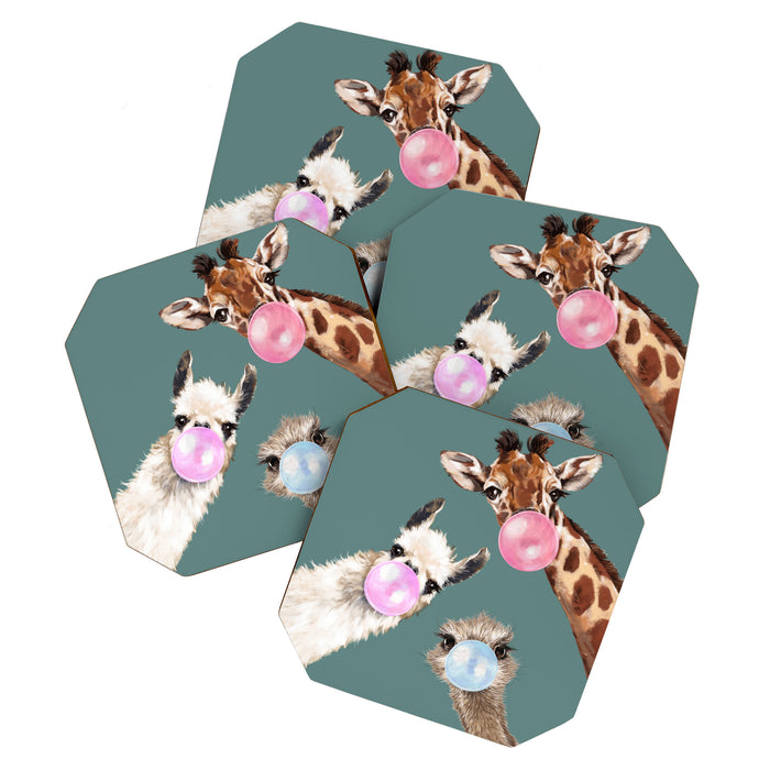 Bubble Gum Gang Dark Green Coaster Gallery Image 1