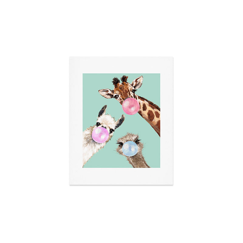 Bubble Gum Gang in Green Art Print Gallery Image 1