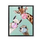 Bubble Gum Gang in Green Framed Canvas Print Gallery Image 8