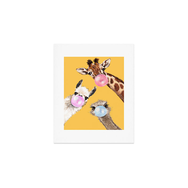 Bubble Gum Gang in Yellow Art Print Gallery Image 1