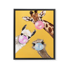 Bubble Gum Gang in Yellow Framed Canvas Print Gallery Image 8