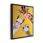 Bubble Gum Gang in Yellow Framed Canvas Print Gallery Image 2