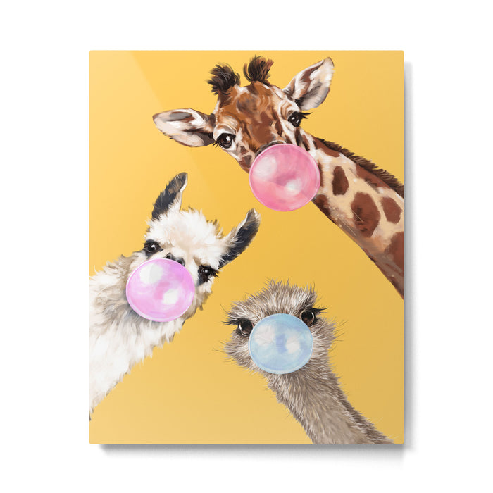 Bubble Gum Gang in Yellow Metal Print Gallery Image 1